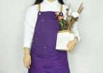 Double Sided Color Kitchen Cooking Cotton Work Apron For Daily Use