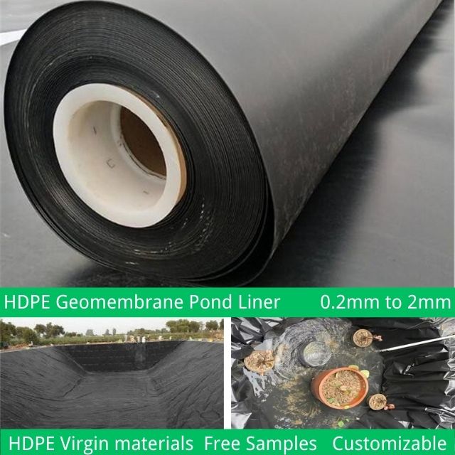 Pond Liner 1mm 1.5mm Thickness Reinforced HDPE Geomembrane for Landscaping Fish Farm