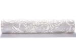 Ivory White Embossed Floral Pattern Wallpaper / Wall Coverings For Shop Walls