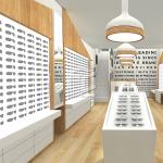 8mm MDF Optical Shop Display Cabinets Store Furniture Veneered