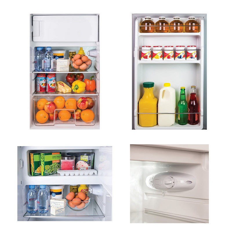 Compact Household New Retro Style Refrigerators Digital Temp Control