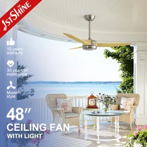 Wholesale Plastic Blades LED Ceiling Fan with Light and Remote Pure Copper Motor Energy Saving 10 from china suppliers