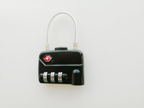 TSA 320 Luggage Cable Lock / Zinc Alloy Backpack Cable Lock Free Sample