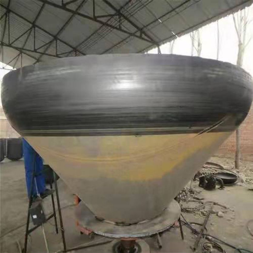 Polishing 304 Stainless Conical Head Cone Dish end Tank Heads with Welding Connection