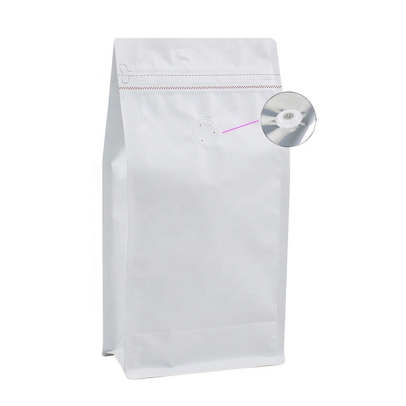 Factory Custom Printed logo Packaging bag Resealable Flat Bottom Stand Up Zipper value Pouch Coffee Bag with tin tie