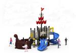Double Lane Slide Kids Plastic Playground Equipment AntiUV For Amusement Park