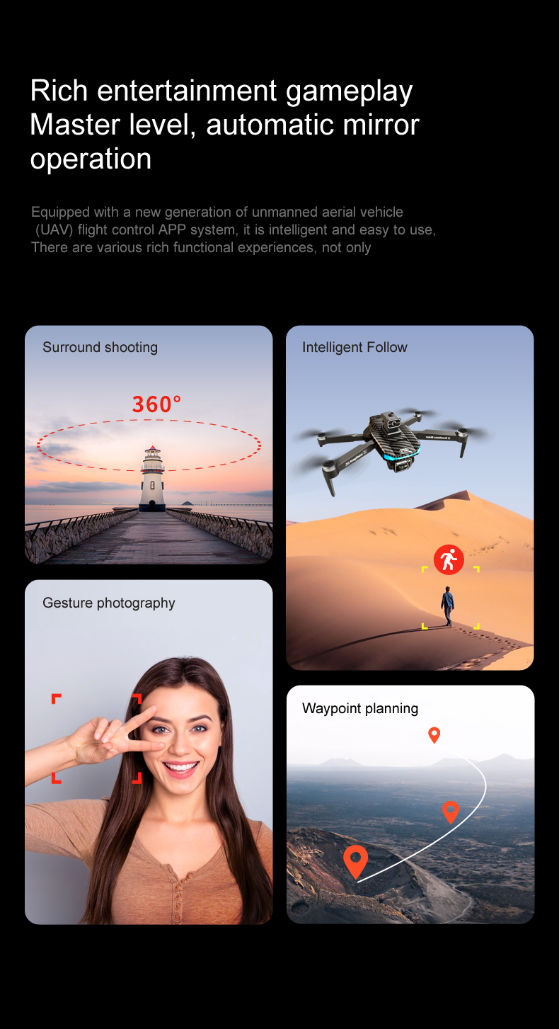 Take Your Training to the Next Level with HUGTEC 2024 Max Drone 1080p Camera Dual Optical Flow and Altitude Hold Mode