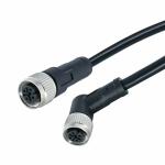 Uv Protection M12 Wire Connectors Overmolded Cable A Coded 3 Pin Male Female