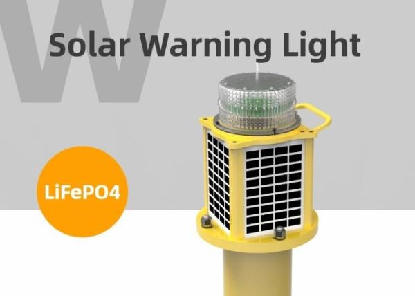 6-7KM Visibility Marine Warning Light Number 4 Flashing Red Solar LED Navigation