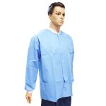 Disposable Medical Surgical Hospital Dental Doctor Lab Coat with Zipper Closure