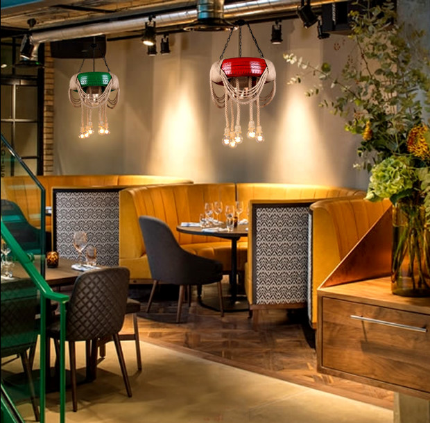 Loft Designer tyre Pendant Lamp For Bar Coffee Shop Restaurant Lighting（WH-VP-38）