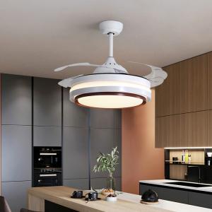 Wholesale Super Bright 5000K 65W 42 Inch Flush Mount Ceiling Fan With Light retractable from china suppliers