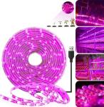 LED Grow Light Strips,Waterproof Full Spectrum Plant Grow Light, USB 16ft