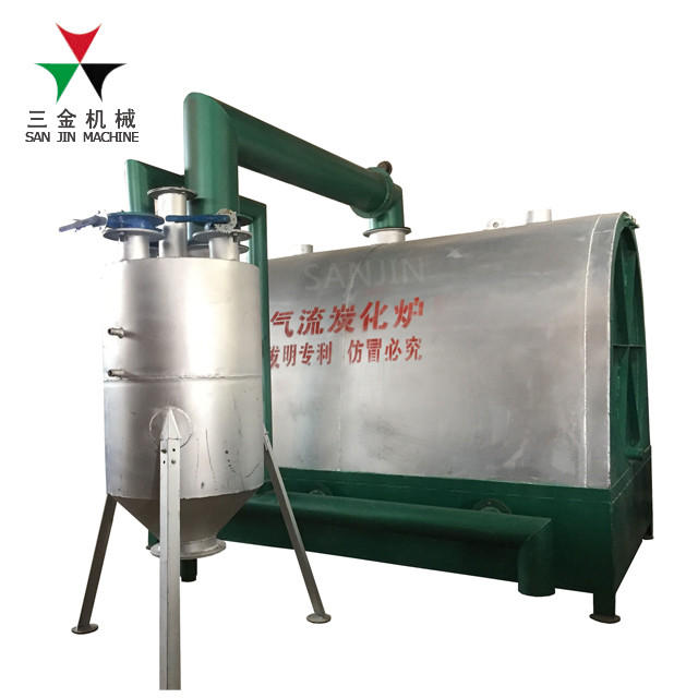 Wood Log Horizontal Airflow Carbonization Furnace For Charcoal BBQ
