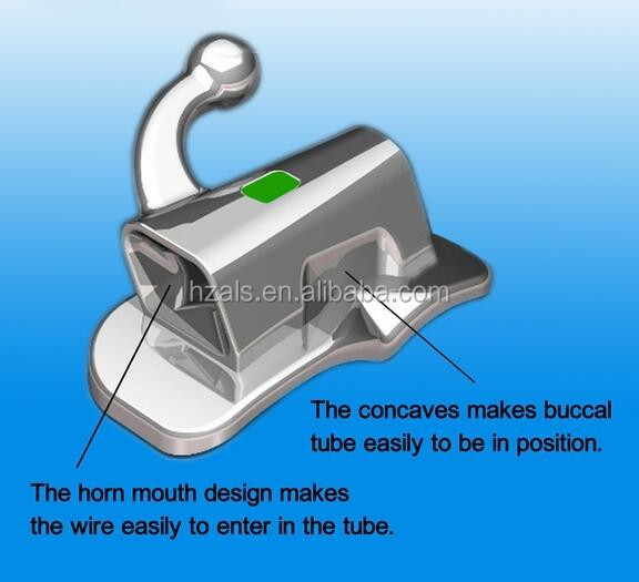 ROTH Self Ligating Alignment Orthodontic Buccal Tube Molar Bondable 0.022 0.018