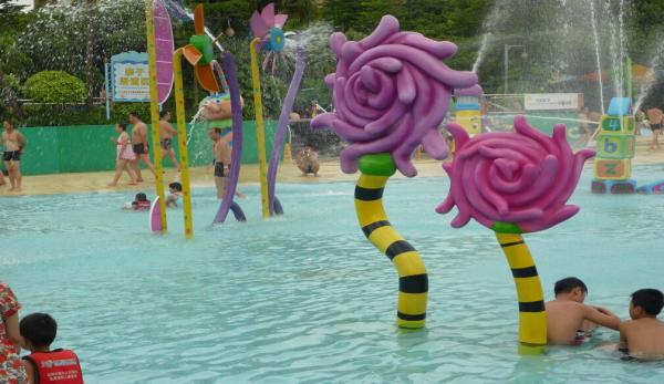 Children Water Playground Croal Flower Aqua Park Equipment Water Pool Toys Lotus