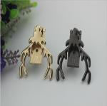 Production classic old style elk head light gold metal handbag locks