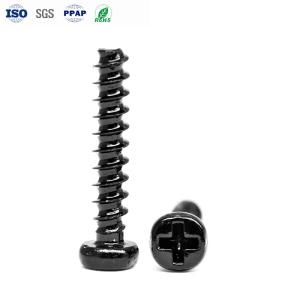 Wholesale Custom Electronic Screws Carbon Steel Pan Head Phillips Groove Screws Electroplated With Black Zinc from china suppliers