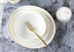 Organic Shape Ceramic Soup Bowls With 6.5" Ivory Reactive Color