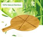 Portable Natural Wooden Pizza Cutting Board No Petrochemicals No Varnishes