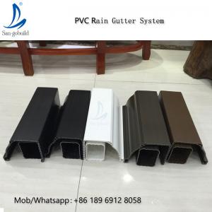 China High Quality Rain Drainage System Building Material Plastic PVC Rain Gutter System Downspout Fittings Rainwater Gutters on sale