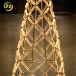Postmodern Hotel Lobby Chandelier Club Restaurant Creative Carved Glass Tower