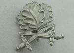 3D Leaves Shape Zinc Alloy Souvenir Badges, Memorial Badge with Cross Sword with