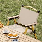 Long Lasting Metal Portable Camping Chair Folding Black Comfortable