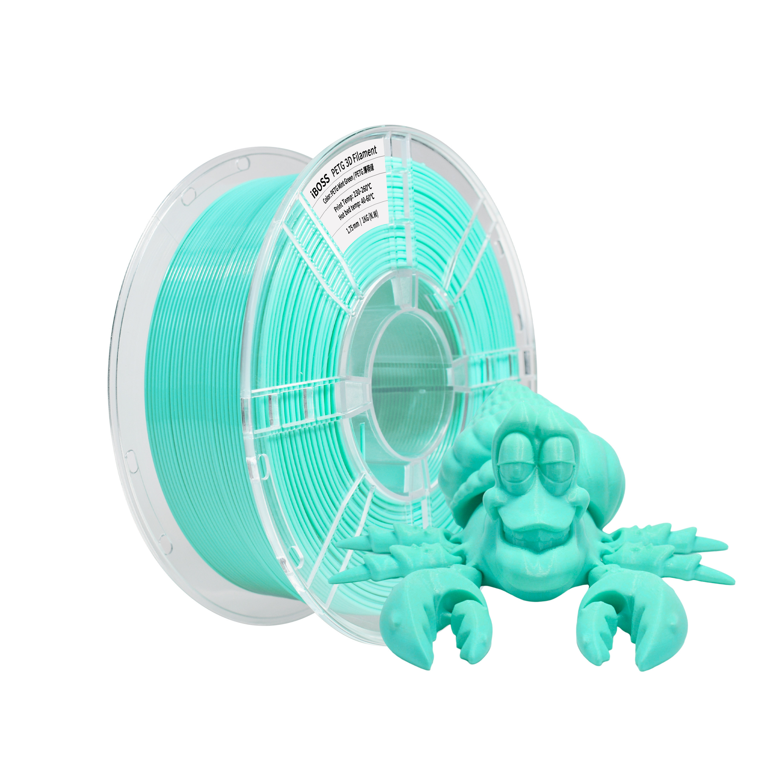 High Strength PETG Filament Mint Green ±0.02mm 3d Printing Filament 1000g