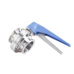 Hygienic Stainless Steel 304/316L Manual Clamp Butterfly Valve for Dairy