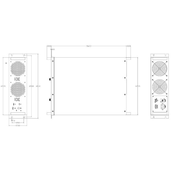 High Output Power 10 KHz ~ 30 MHz 200W 53dB VHF Power Amplifier for RF testing and measurement in laboratory