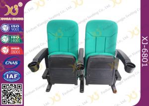 China Multi Color Plastic Folded Theater Stadium Seating With Cup Holder OEM / ODM on sale