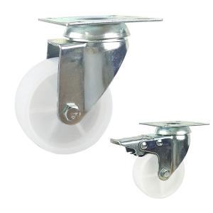 Wholesale 100mm White Plastic Solid Wheel Light Duty Casters Square Plate Swivel Head from china suppliers