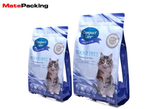 Heat Sealed Zipper Side Gusset Bag For Pet Food Foil Inside Moisture Proof High