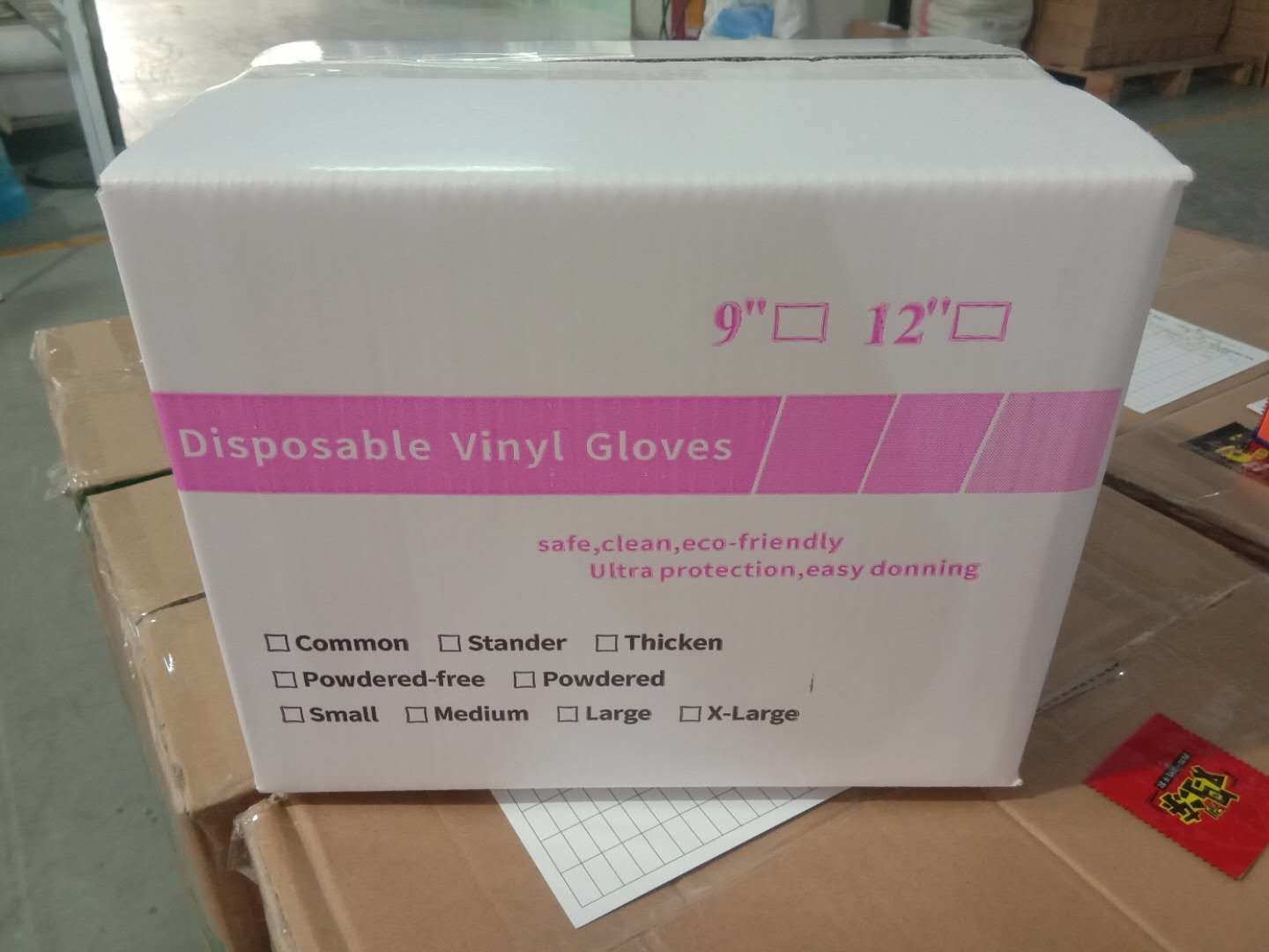 Disposable Vinyl Examination Gloves Powder Free 3.0g 3.5g 4.0g 4.5g