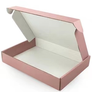 Flat Cardboard Black Mailer Boxes Folding Foldable Carton For Shoes Clothing