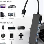 4 Ports USB A Splitter Ultra-Slim USB Expander USB 3.0 Connectors For Mouse