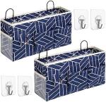 2PCS LARGE WALL HANGING STORAGE BAG, DOOR CLOSET LINEN FABRIC POCKETS ORGANIZER,