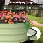 Galvanized Raised Garden Beds Outdoor Planter Box With Safety Edging Metal