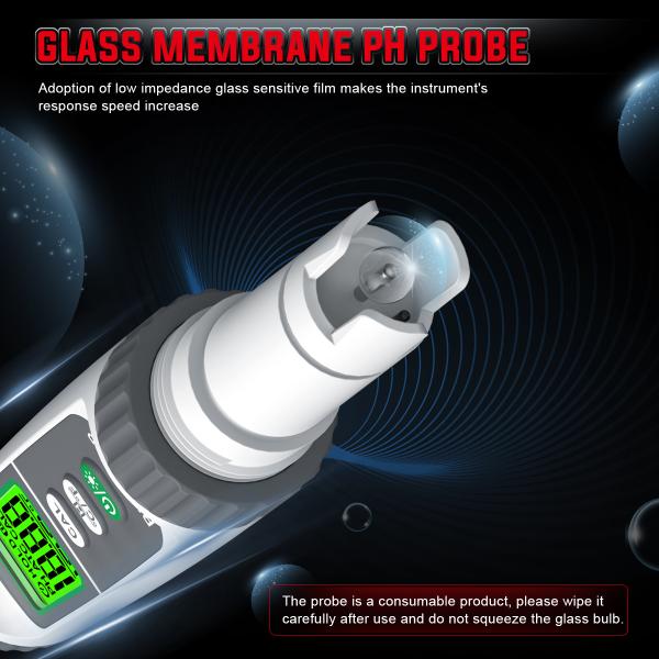 HABOTEST HT631A/B Digital pH Meter - Professional Water Quality Tester with ATC, 0.01 High Accuracy for Hydroponics, Aquariums, Pools, Drinking Water