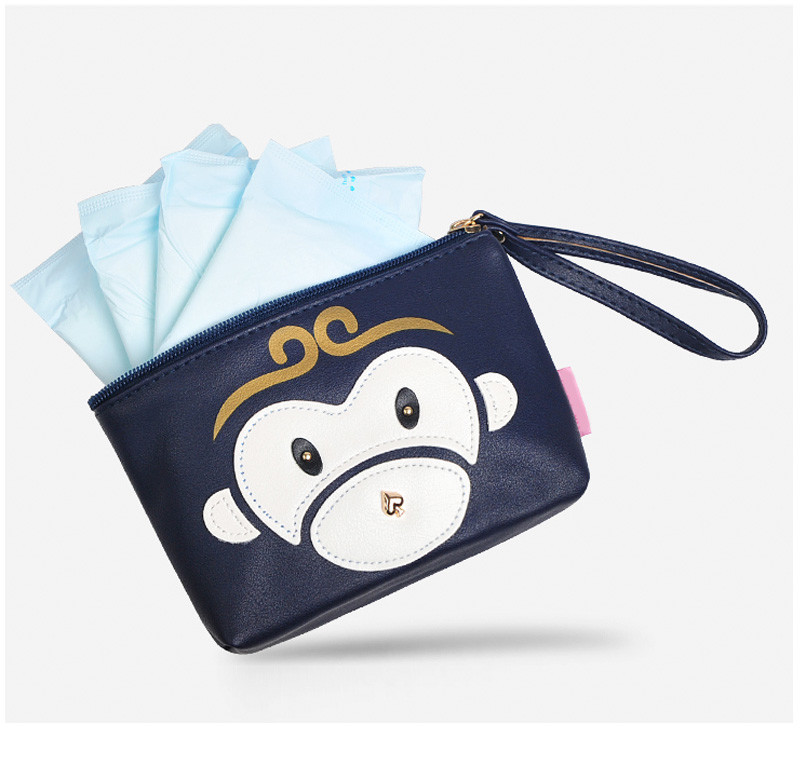 Funny Animal Travel Small PU Leather Toiletry Bag