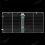 3.91mm 7.81mm Transparent LED Display Screen Back Maintenance