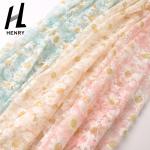 Customized Soft Tulle Fabric Flower Digital Printing Mesh Fabric