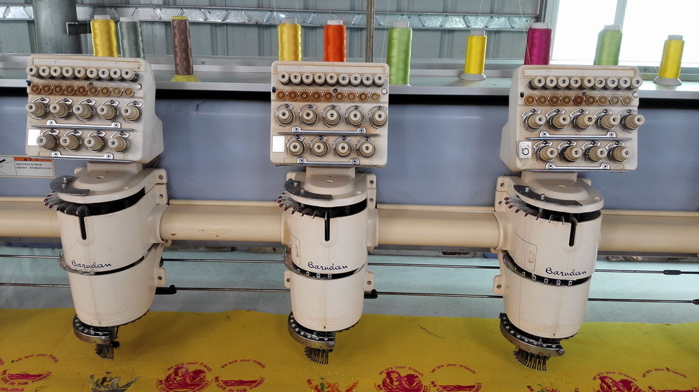 Digital High Precision Used Barudan Embroidery Machine , 1000rpm Work Speed