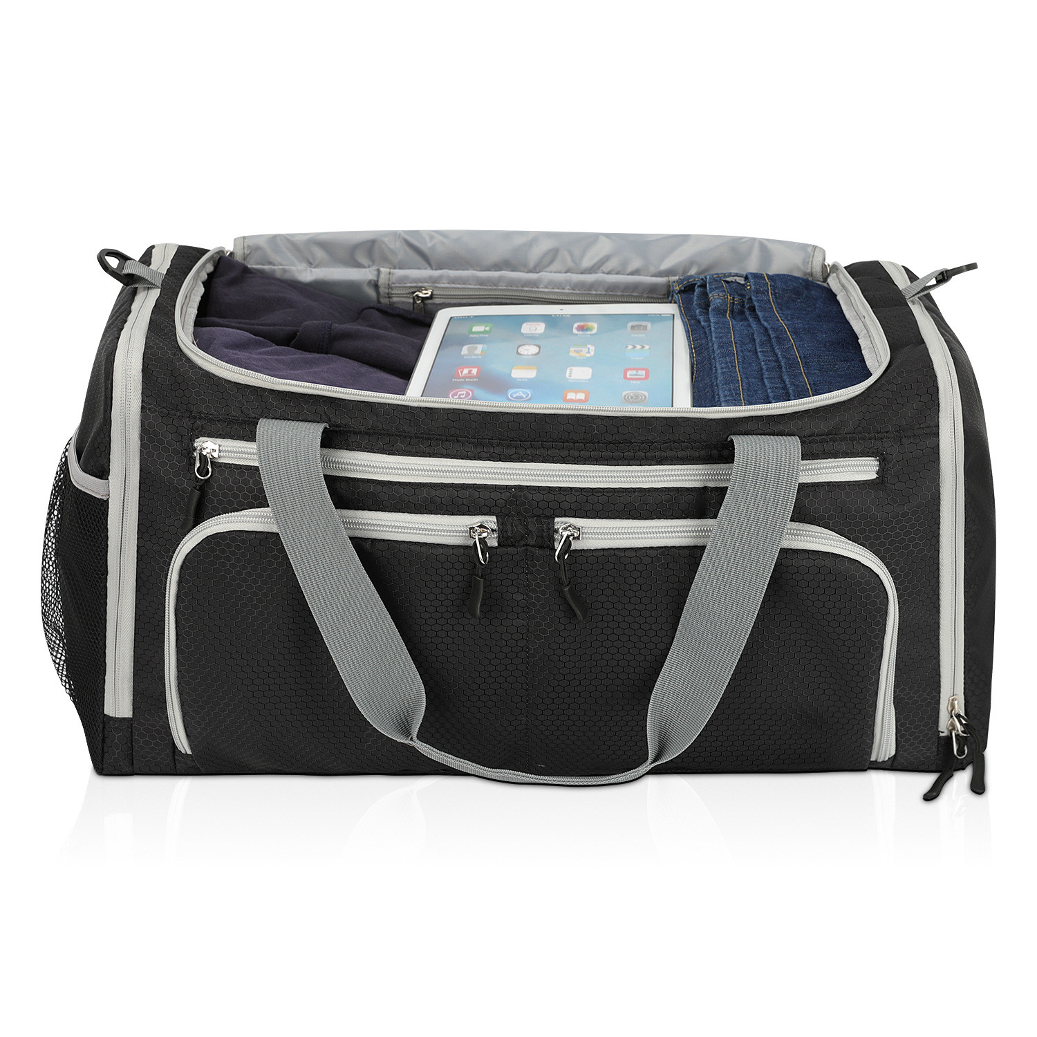 Foldable Custom Sports Duffle Bag With Shoe Compartment Mens