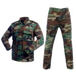 China Xinxing Tactical wear BDU Woodland Camo Uniform T65/C35 210-230gsm