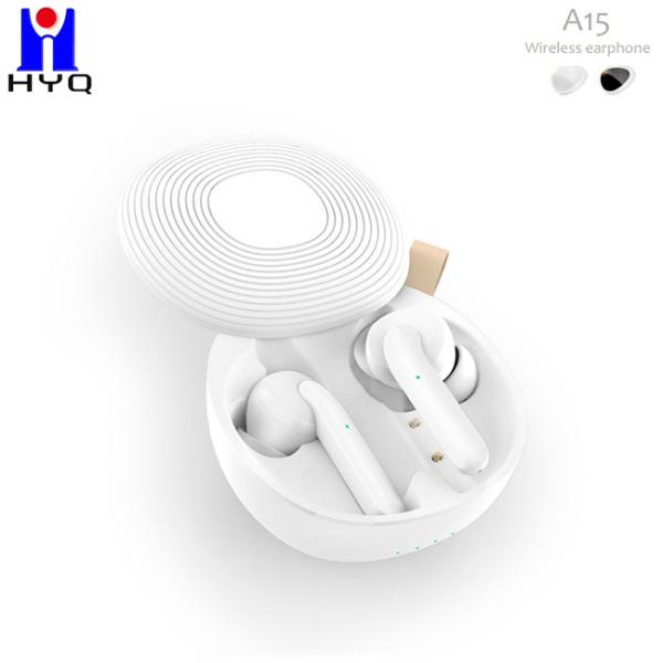 Black White Waterproof Bluetooth Earphones 55mAh TWS True Wireless Stereo