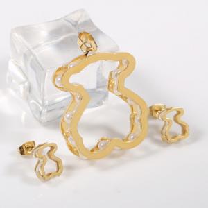 China Minimalist Style Hollow Gold Jewellery , Gold Plating Rose Gold Fashion Jewelry Sets on sale
