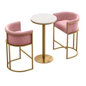 Wholesale Classic Coffee Bar High Stool Chair With Metal Element Backrest Chair For Hotel from china suppliers