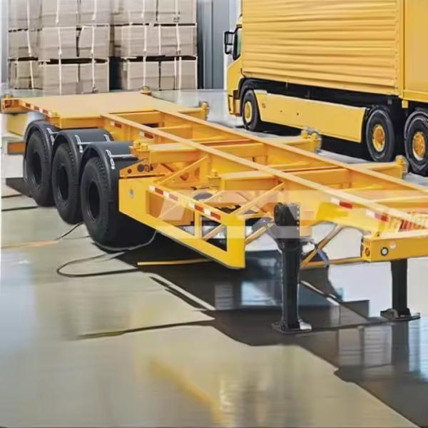 CIMC High Tensile Steel 70Tons Loading Capacity 20 or 40inch Skeleton Semi